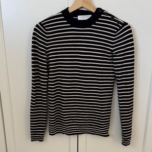 Everlane Black and White Striped Sweater